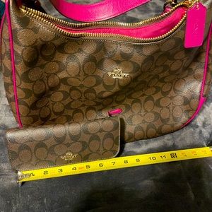 Matching set!! Coach bag with wallet. Like new!! No stains or rips!!